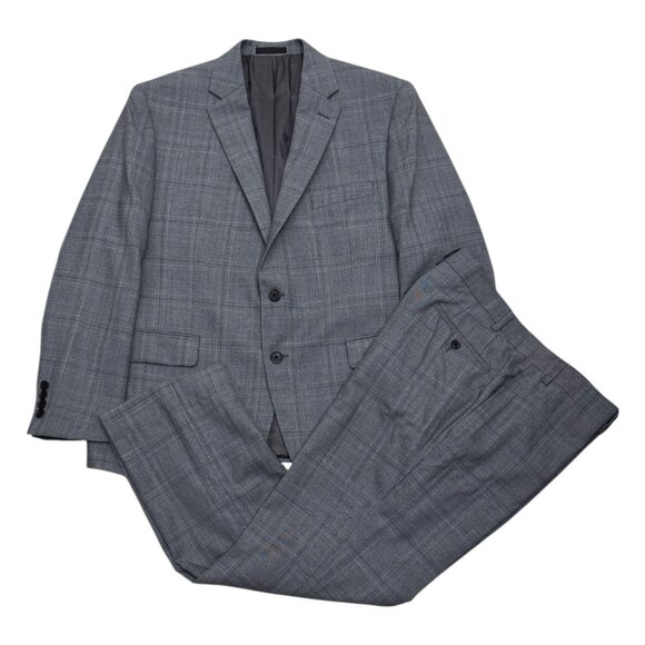 LAUREN RALPH LAUREN Check Pattern Gray Business Casual 2 Piece Blazer Suit 44S - Picture 9 of 10